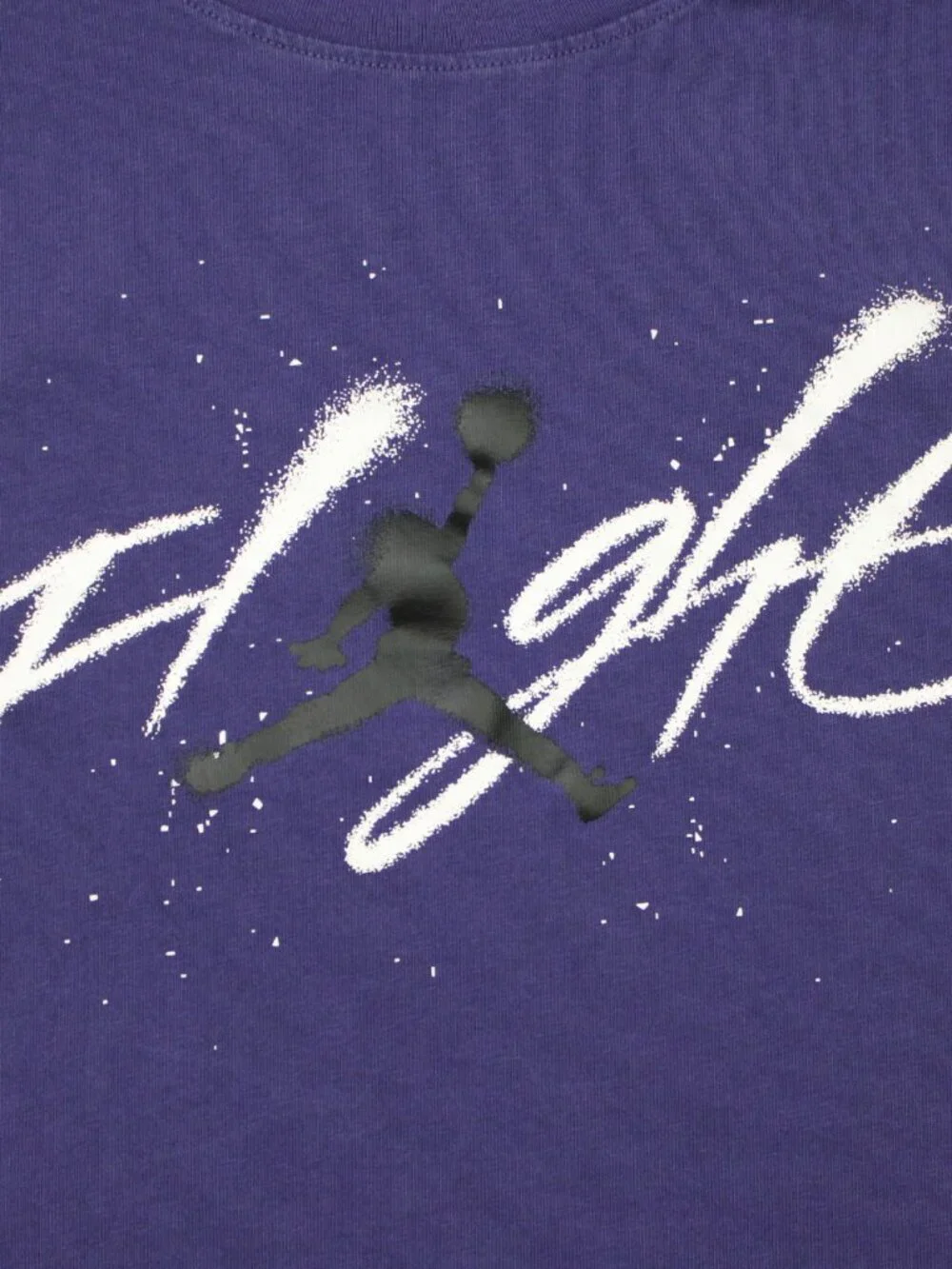 Jordan Flight Shirt Men 2XL XXL Purple Double Sided Cotton Short Sleeve Pullover
